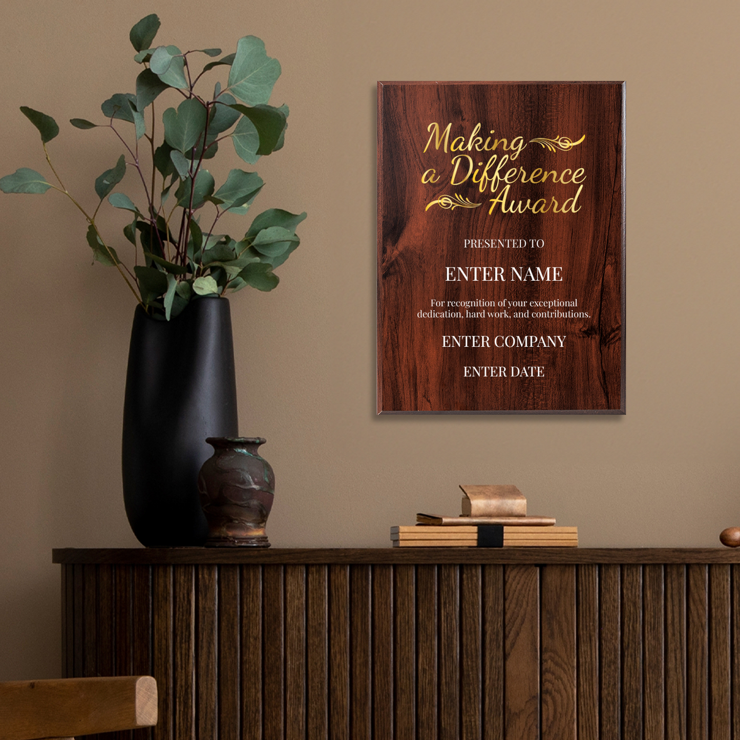 Making A Difference 9" x 12" UV Printed Luxury Award