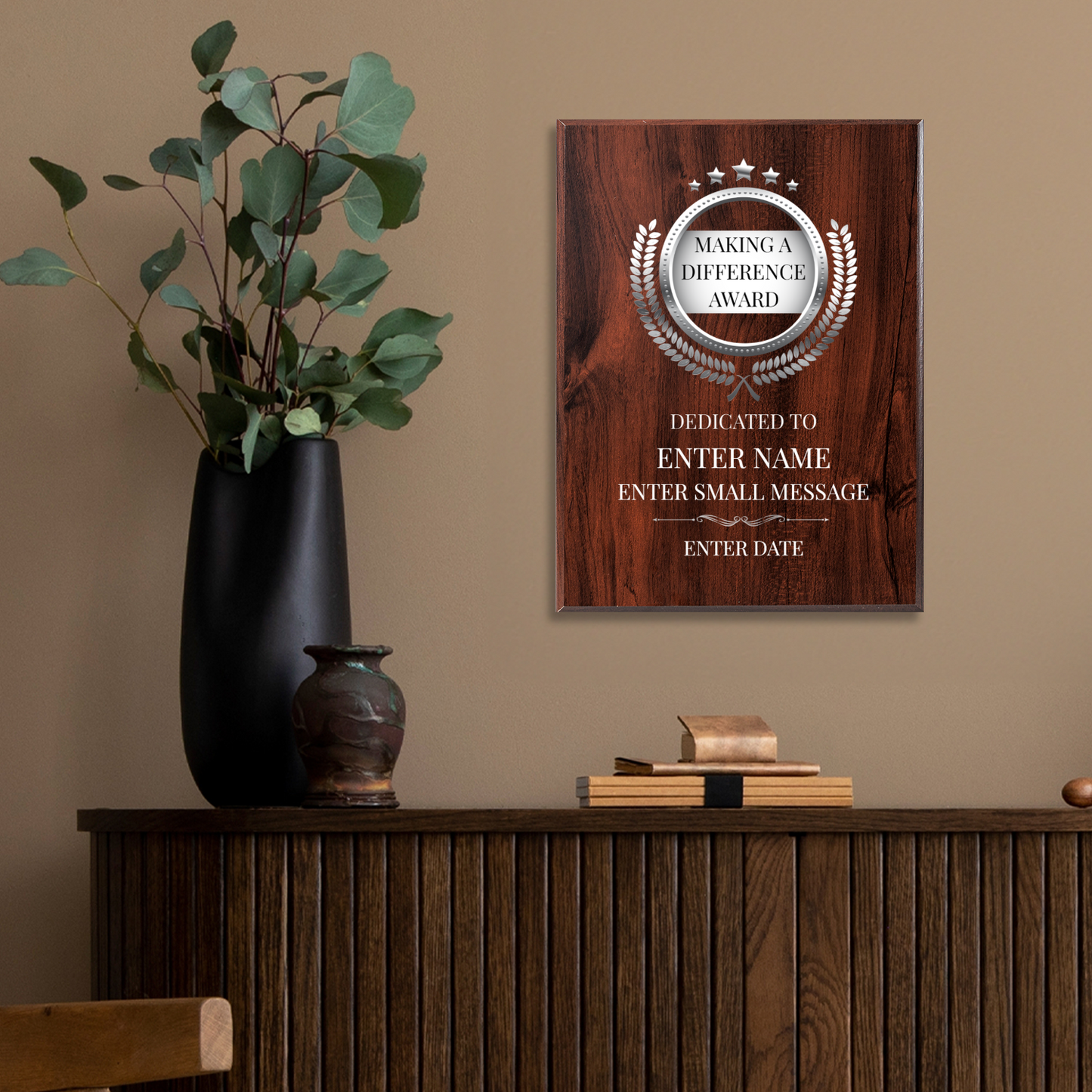 Making A Difference 9" x 12" UV Printed Luxury Award 02