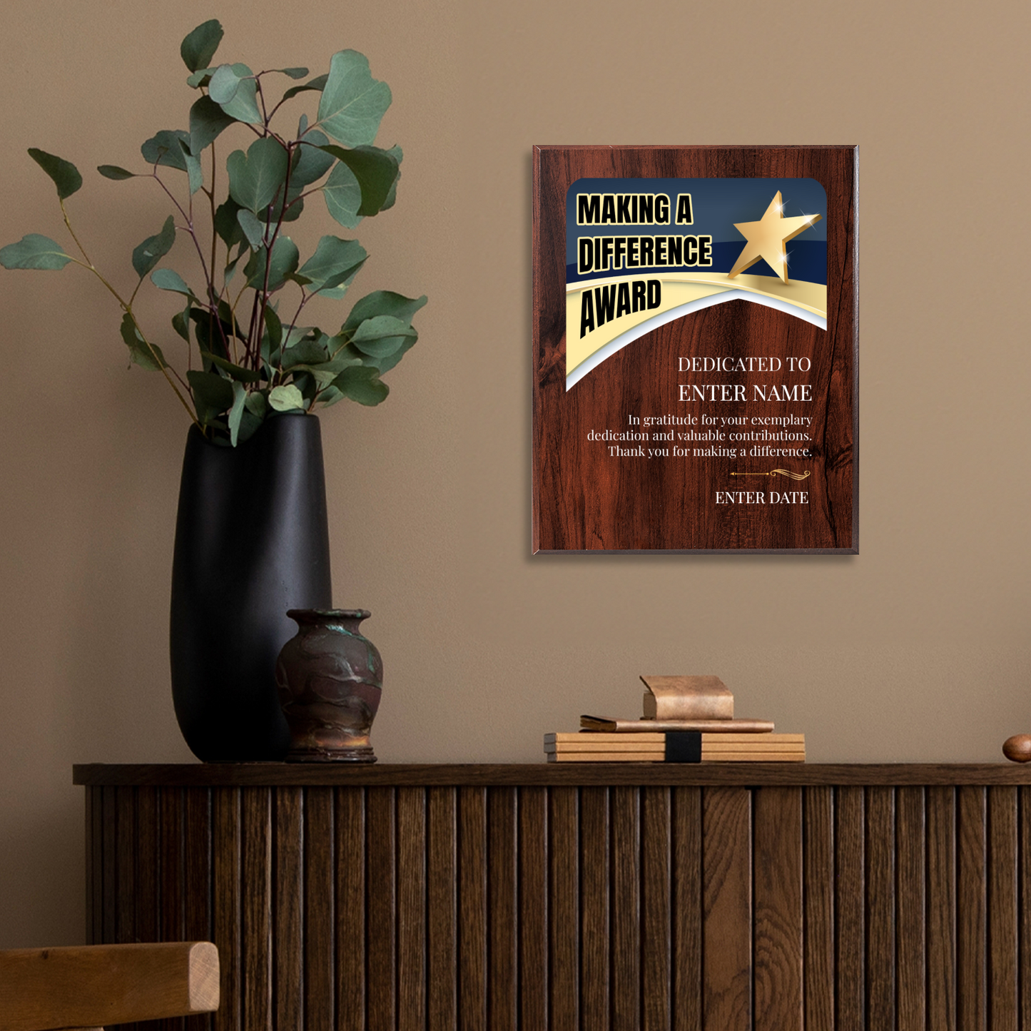 Making A Difference 12" x 15" UV Printed Luxury Award 03
