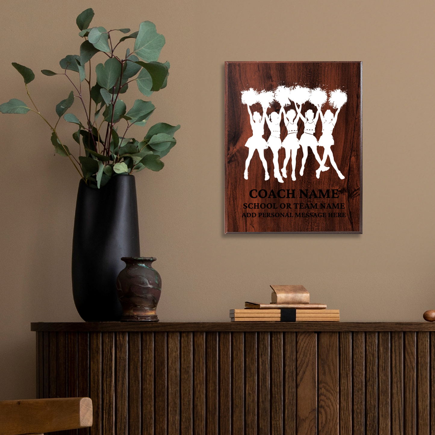 Personalized UV Printed Luxury Award American Cheerleaders 10.5" x 13"