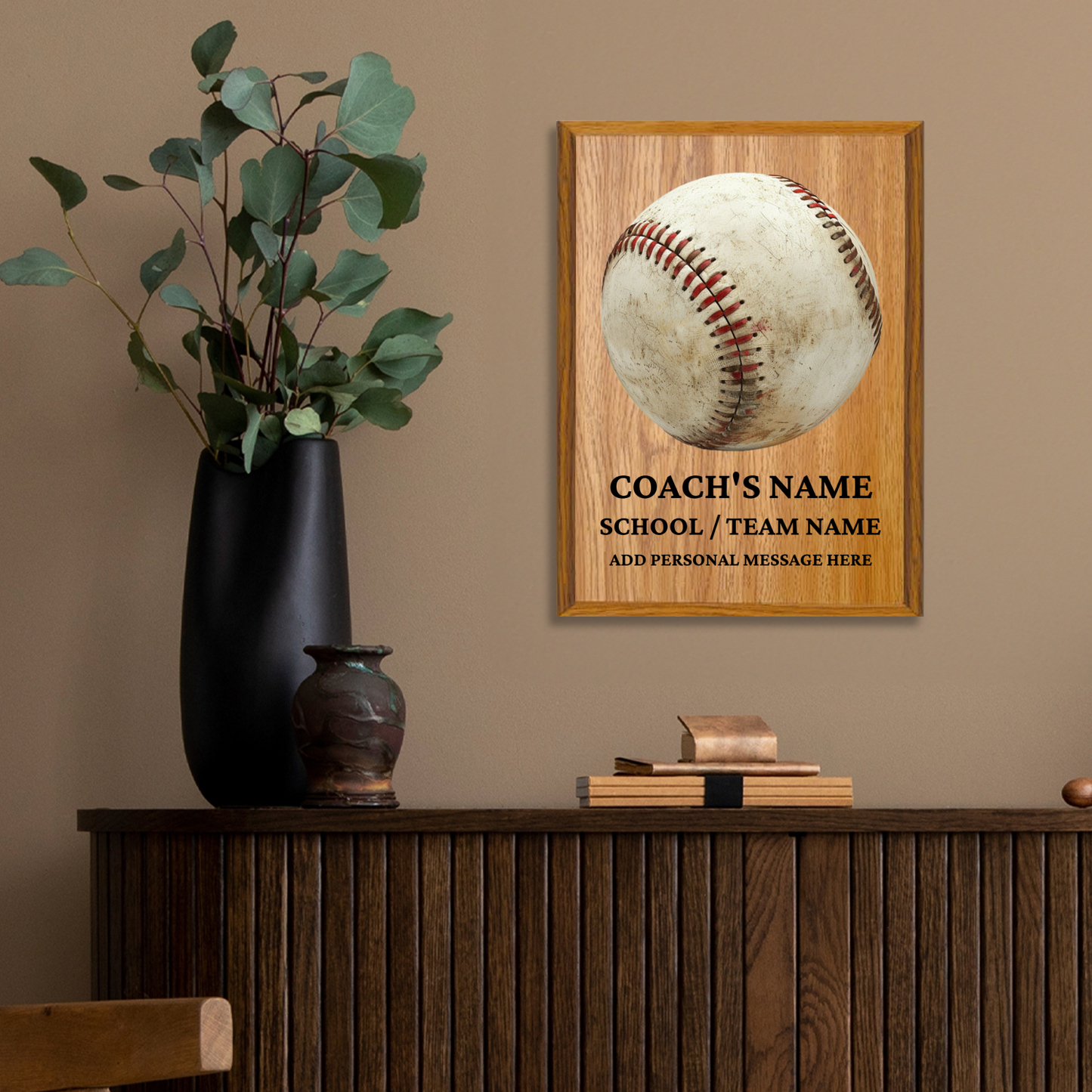 Personalized UV Printed Luxury Award Baseball 9" x 12"