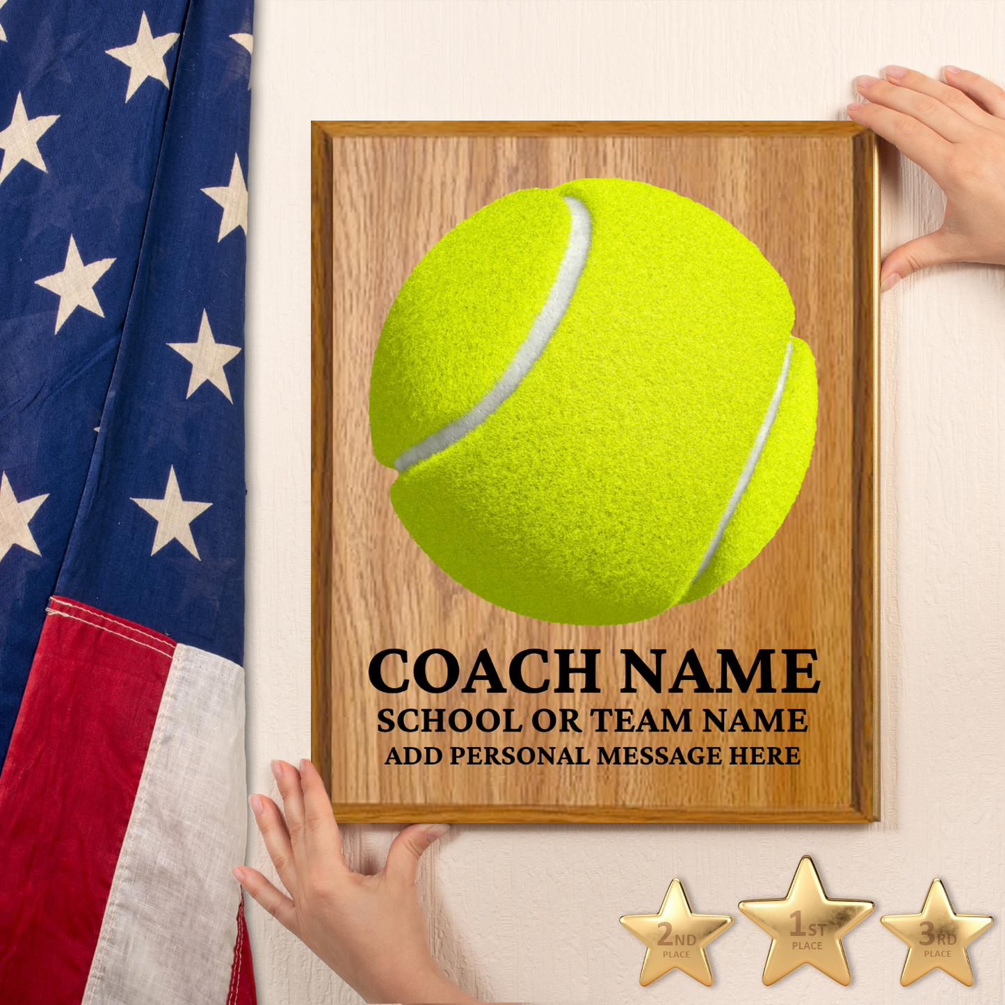 Personalized UV Printed Luxury Award tennis 12" x 15"