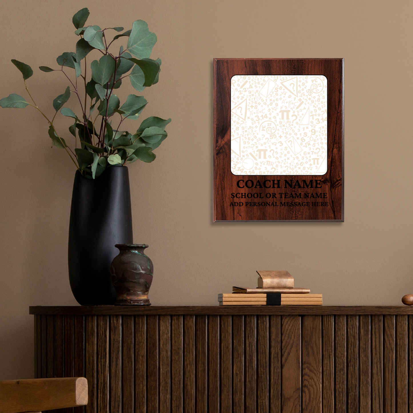 Personalized UV Printed Luxury Award Math 2 10.5" x 13"