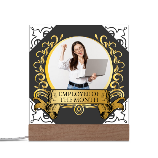 Employee Of The Month Photo Upload Illuminated Light Stand