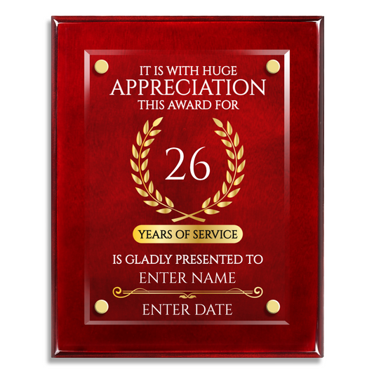 8" x 10" Years Of Service Award 1