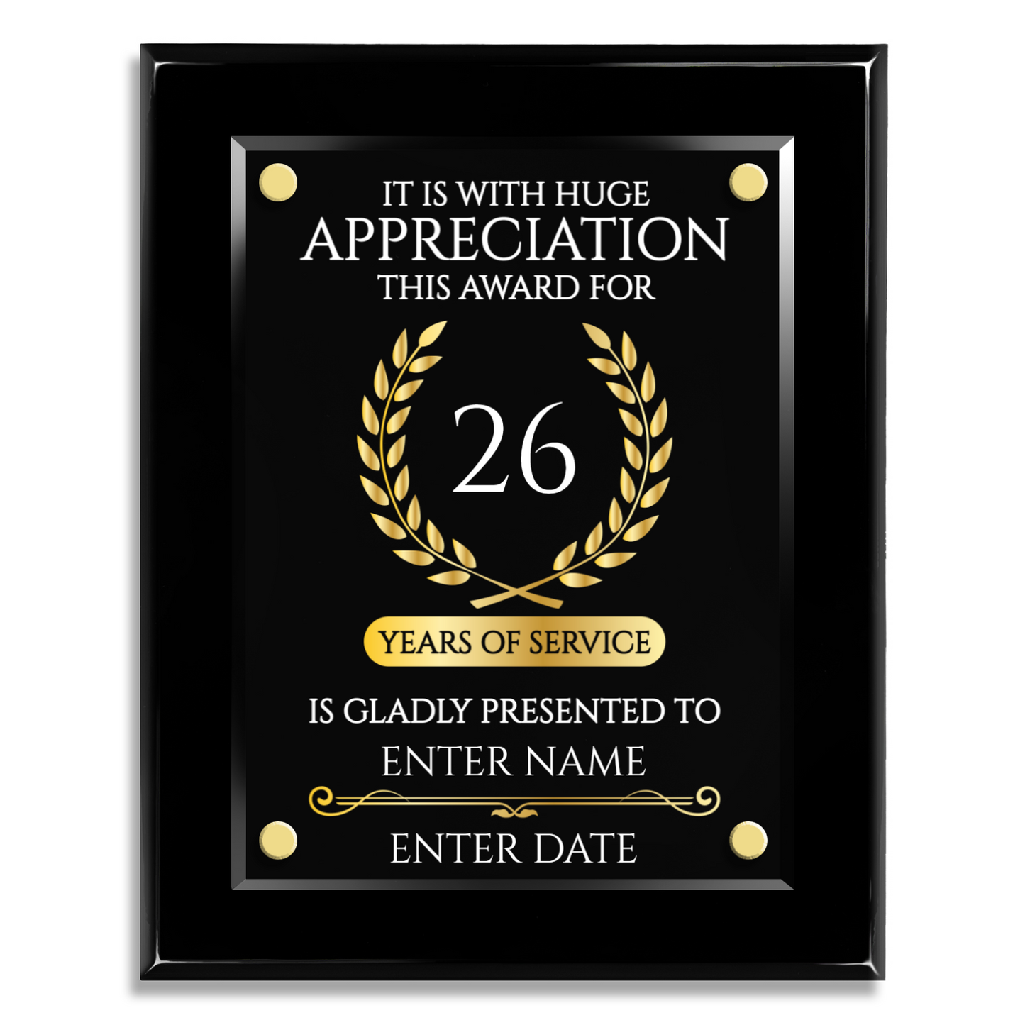 8" x 10" Years Of Service Award 1