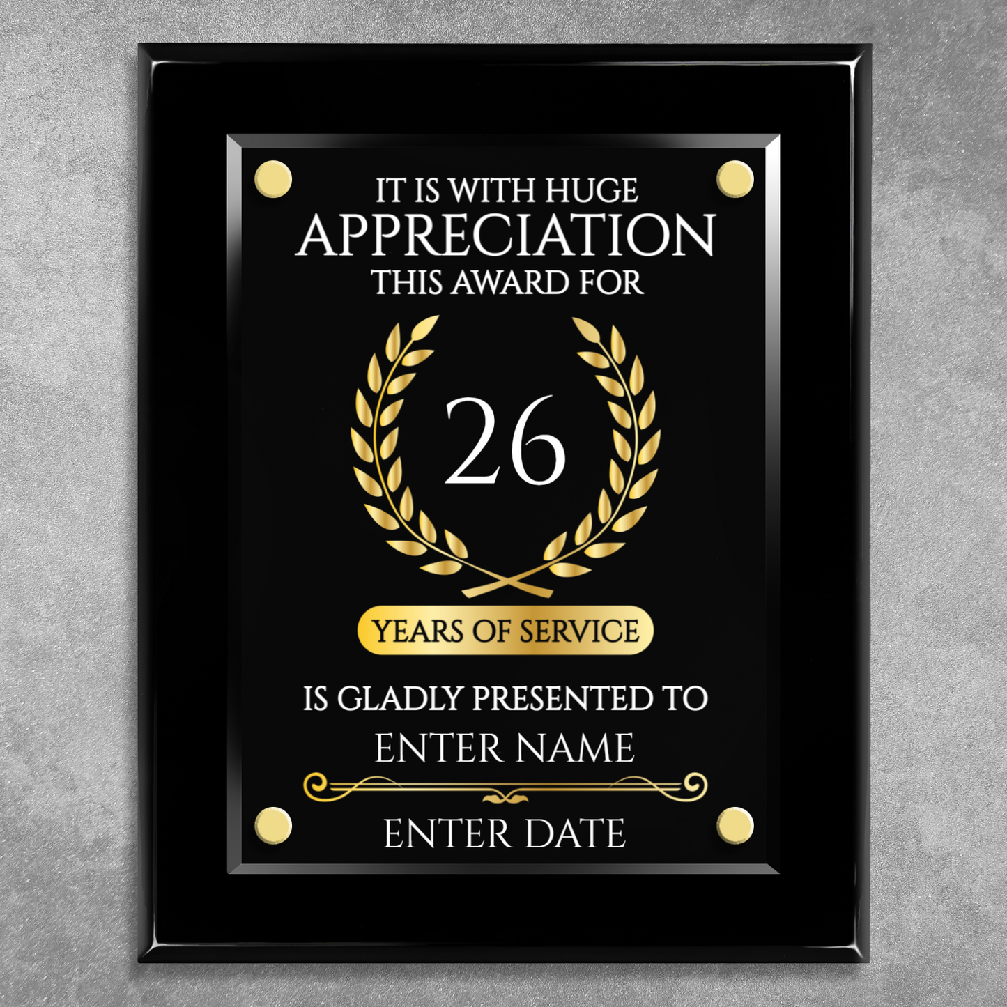 8" x 10" Years Of Service Award 1