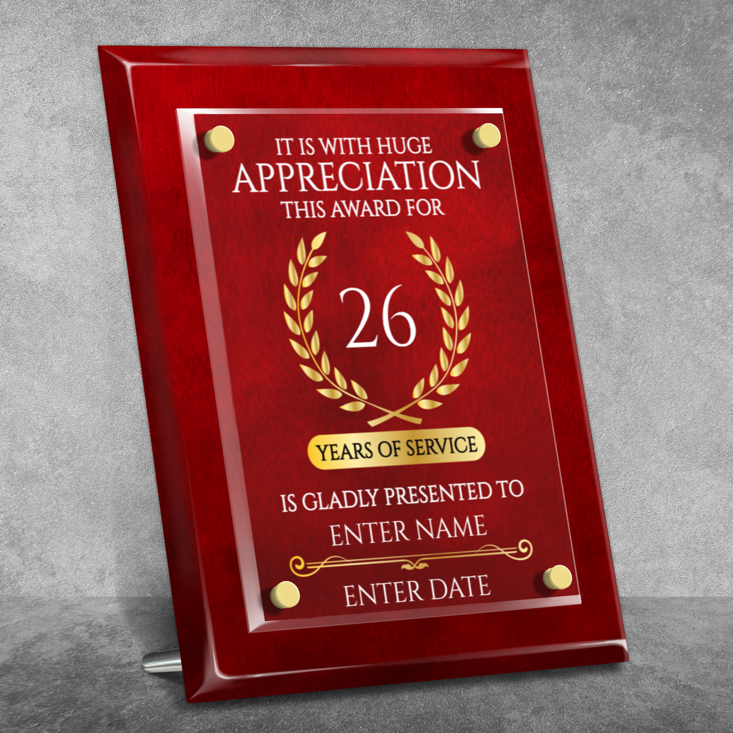 8" x 10" Years Of Service Award 1