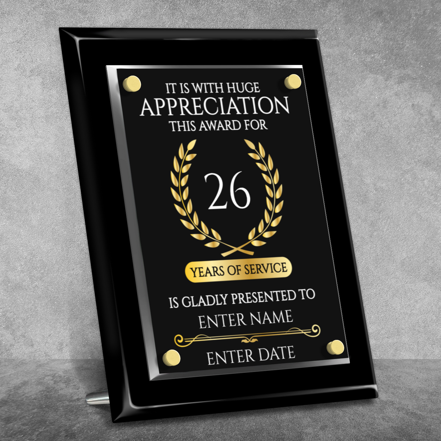 8" x 10" Years Of Service Award 1