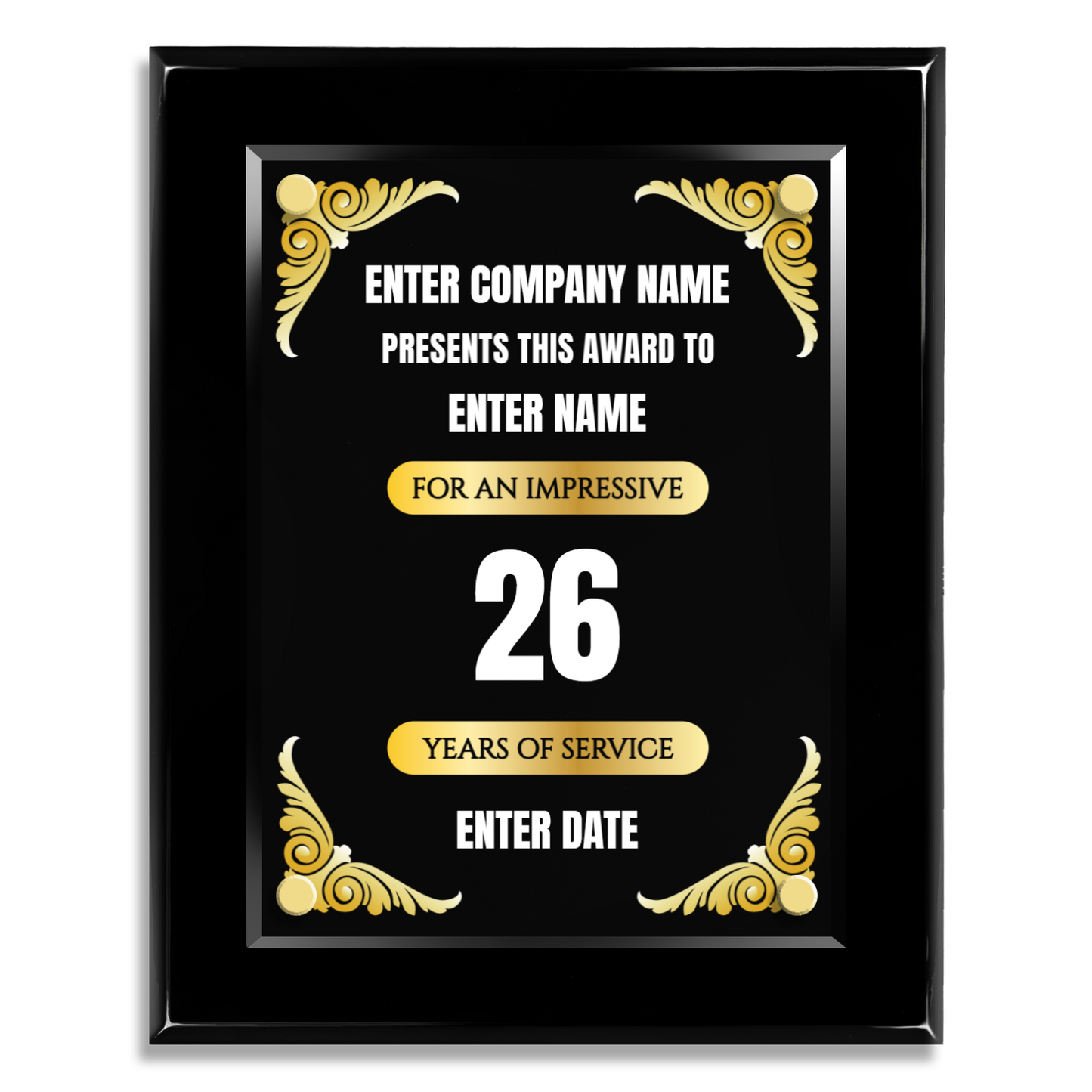 8" x 10" Years Of Service Award 2