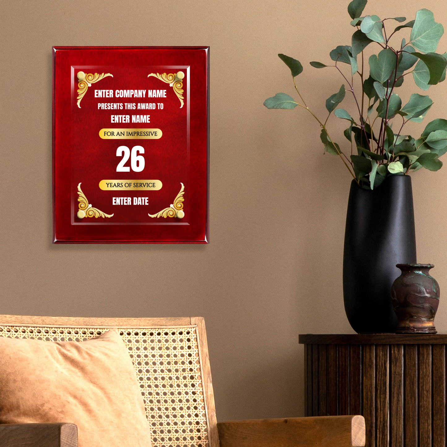 8" x 10" Years Of Service Award 2