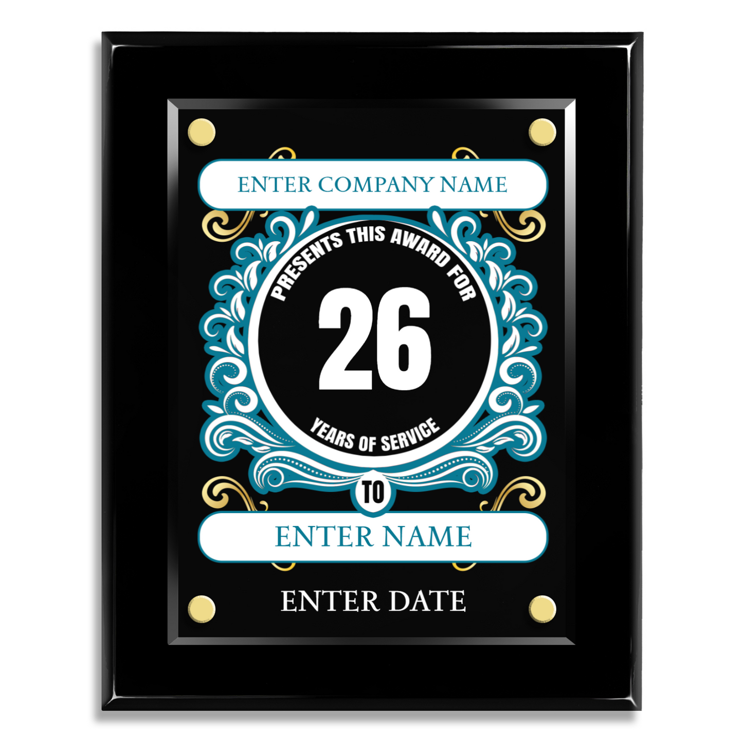 8" x 10" Years Of Service Award 3