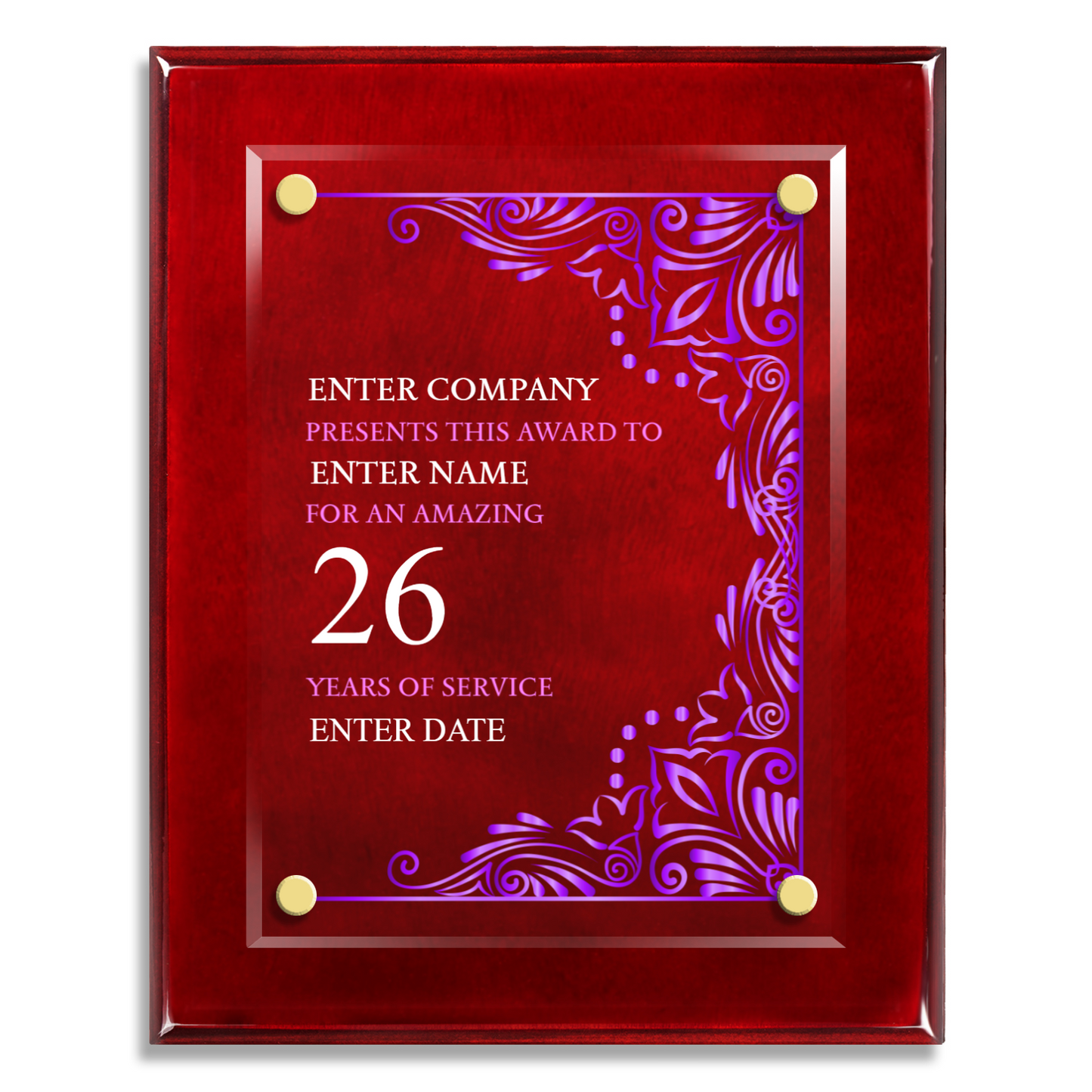 8" x 10" Years Of Service Award 5