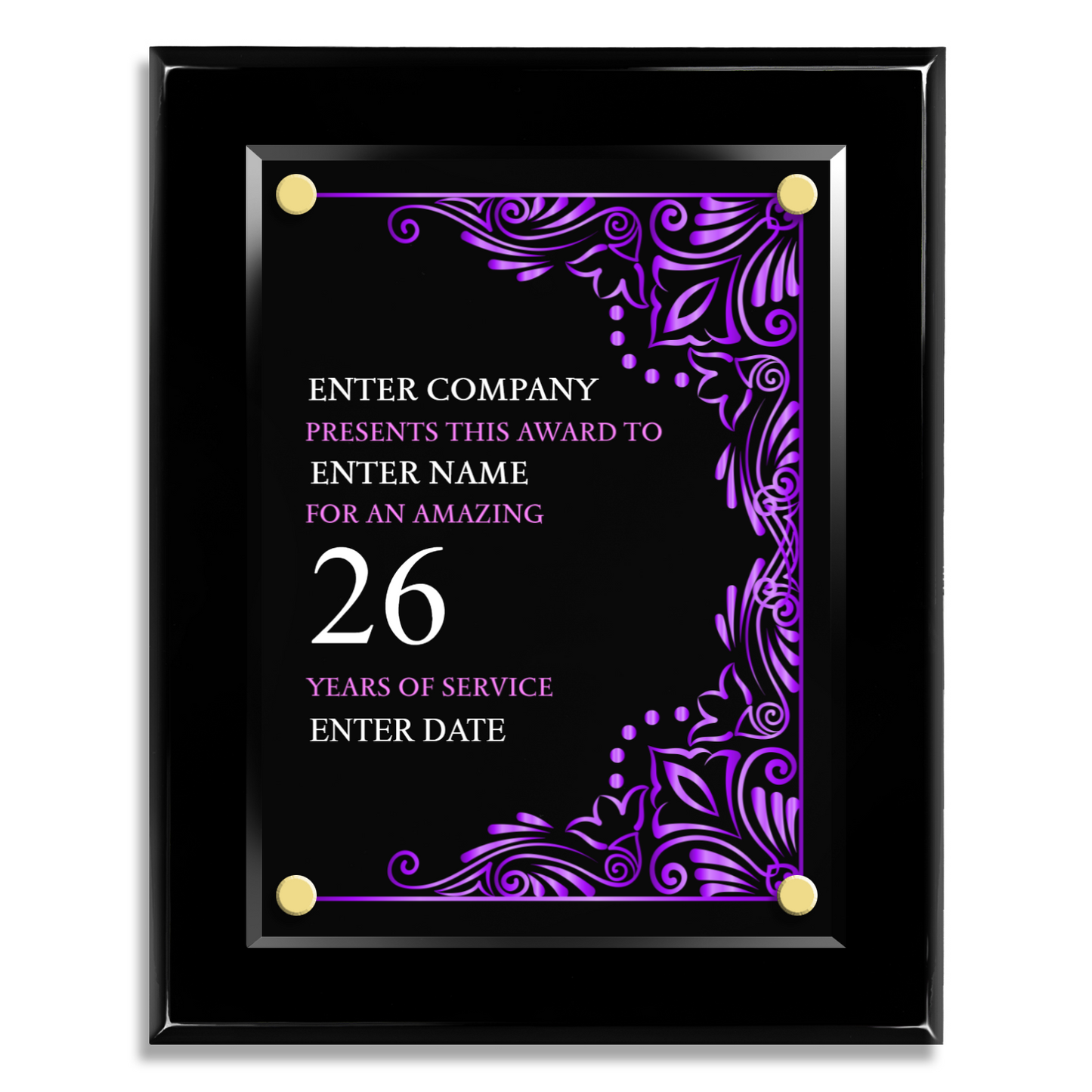 8" x 10" Years Of Service Award 5