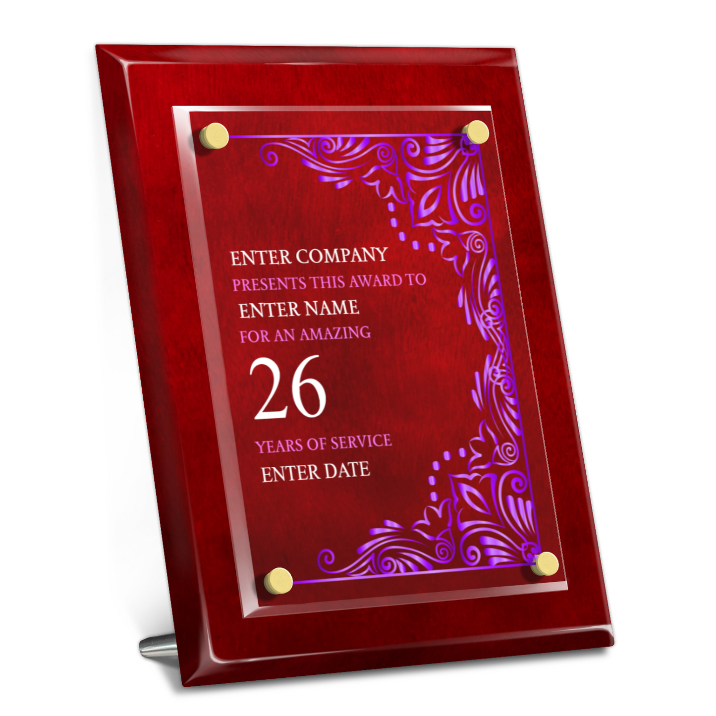 8" x 10" Years Of Service Award 5
