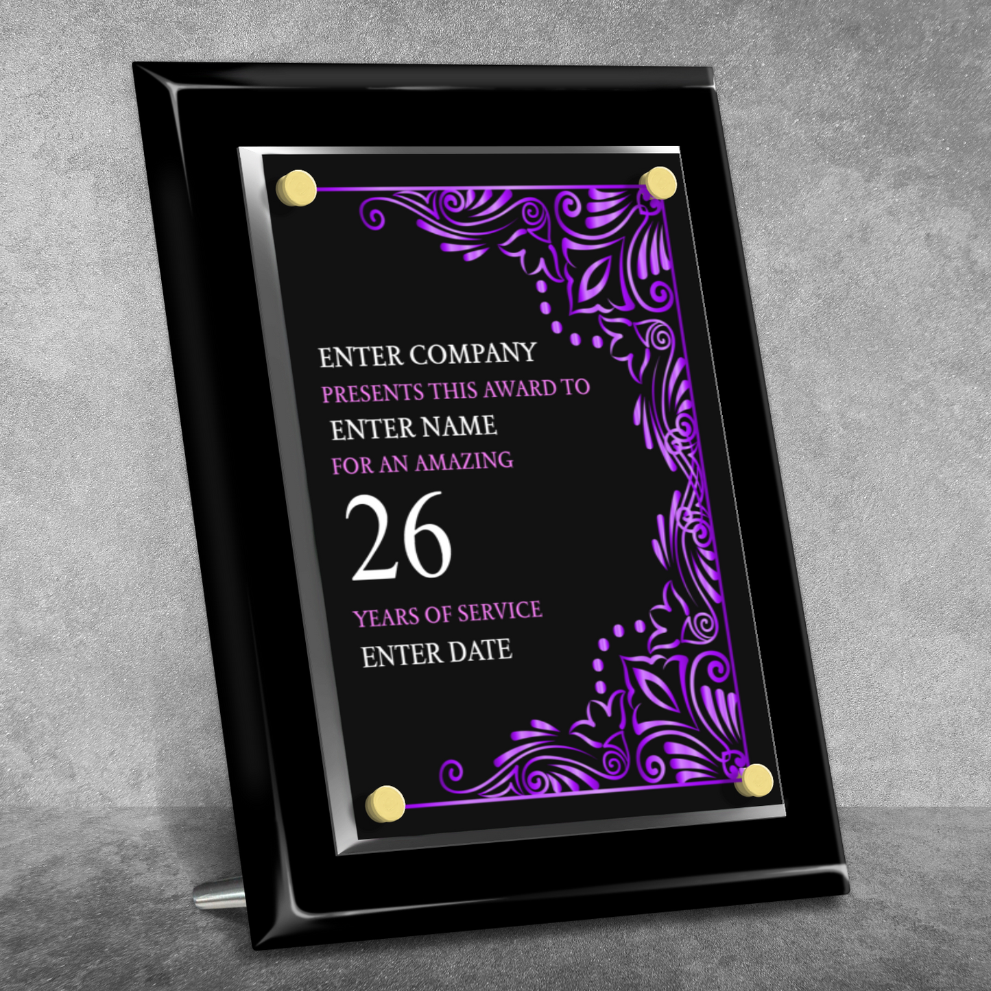 8" x 10" Years Of Service Award 5