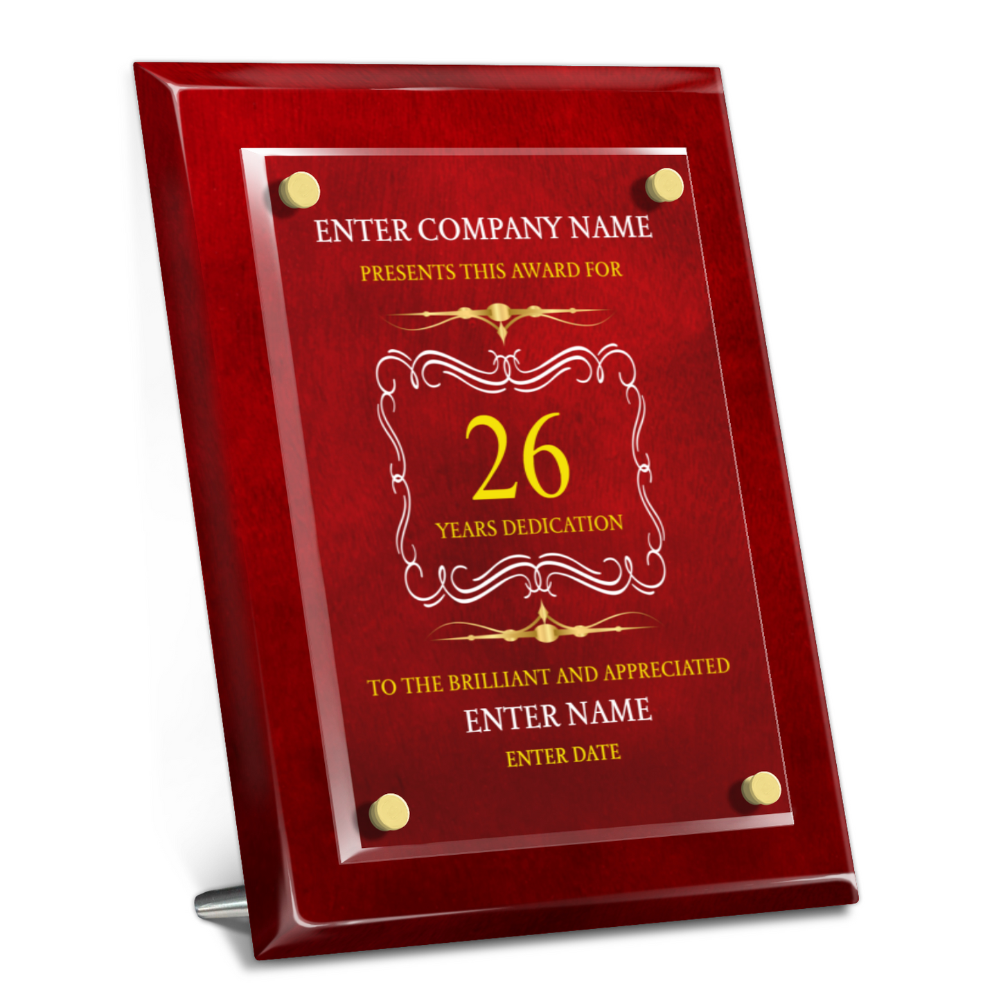 8" x 10" Years Of Service Award 4