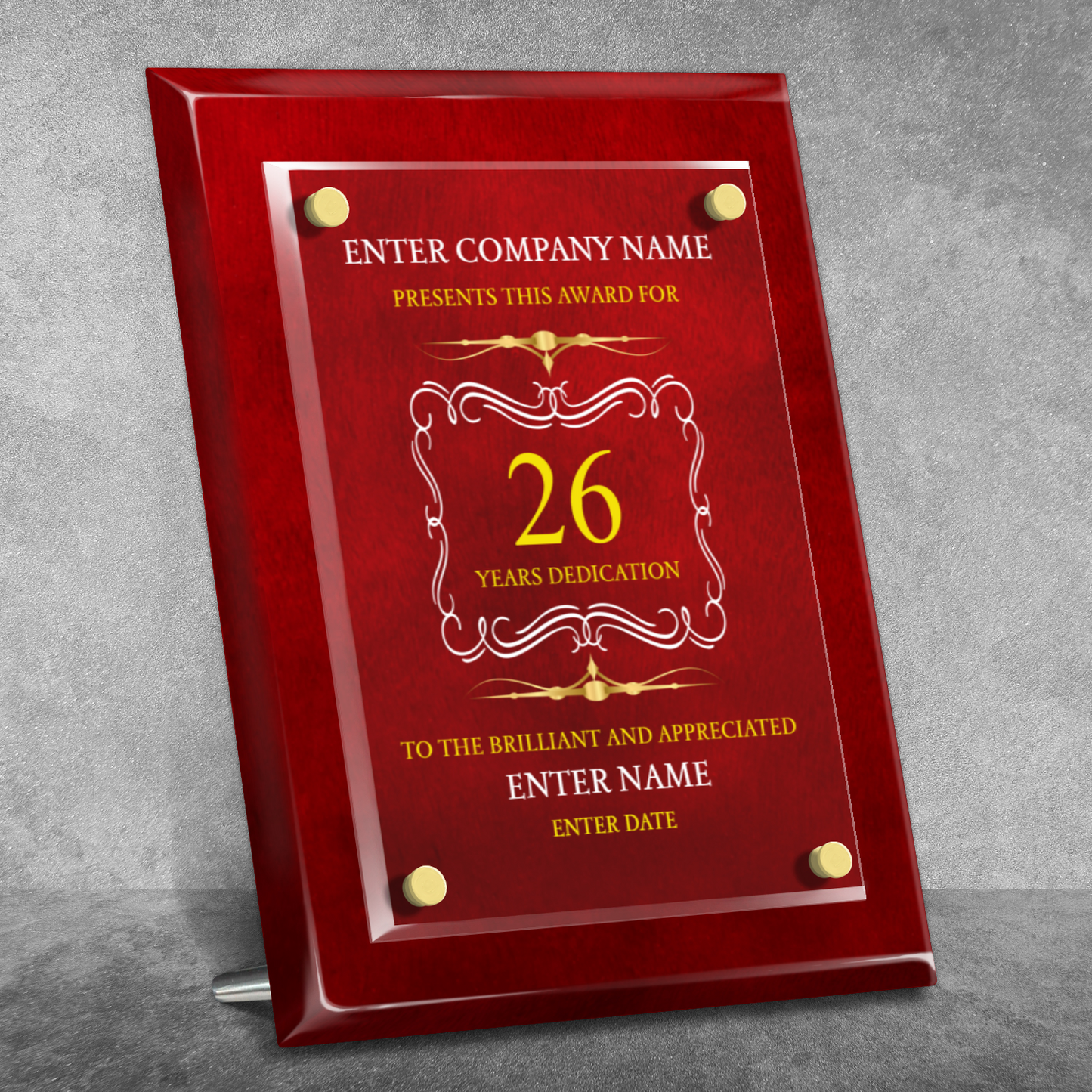 8" x 10" Years Of Service Award 4