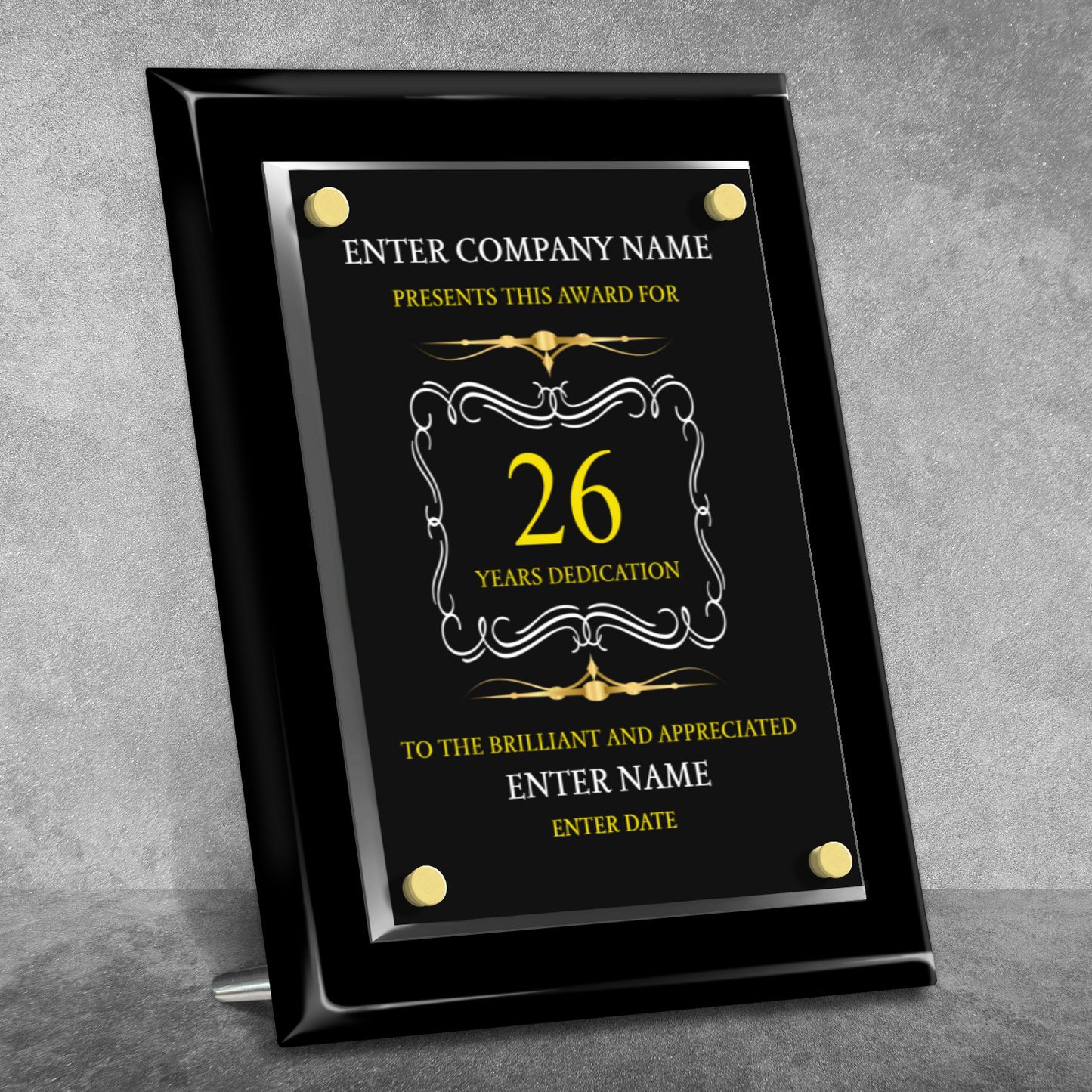 8" x 10" Years Of Service Award 4