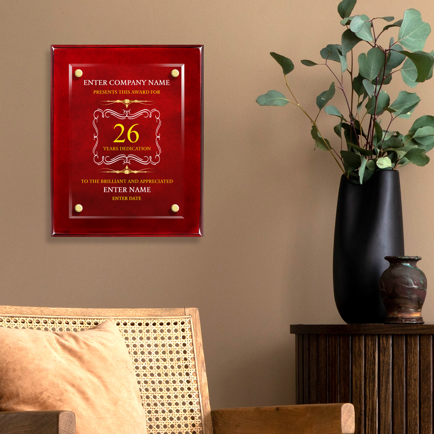 8" x 10" Years Of Service Award 4