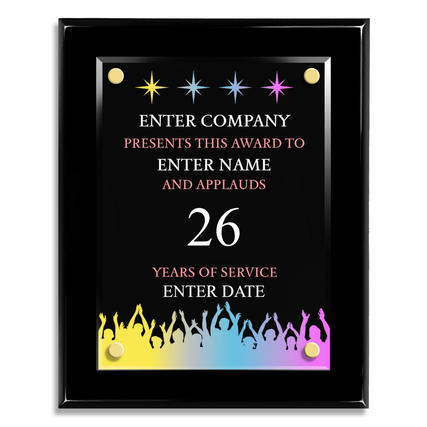 8" x 10" Years Of Service Award 7