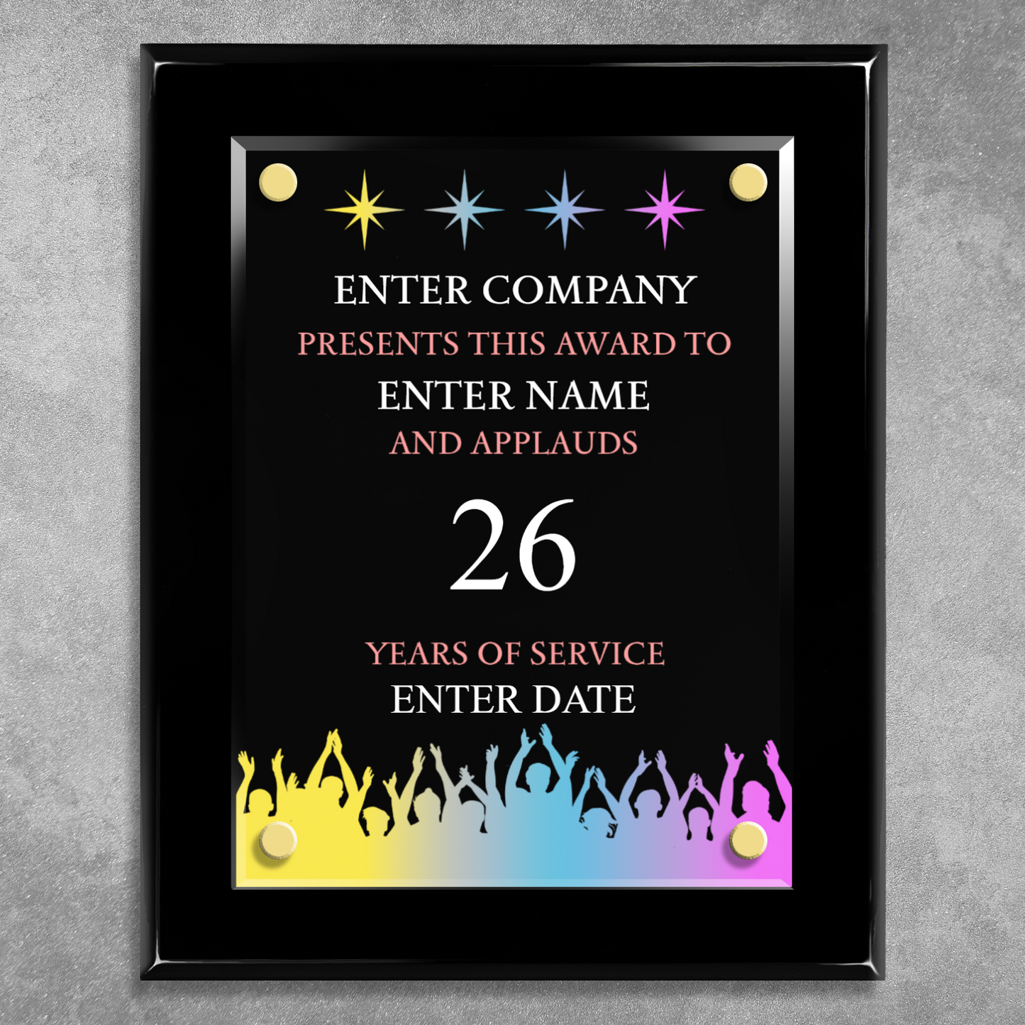 8" x 10" Years Of Service Award 7