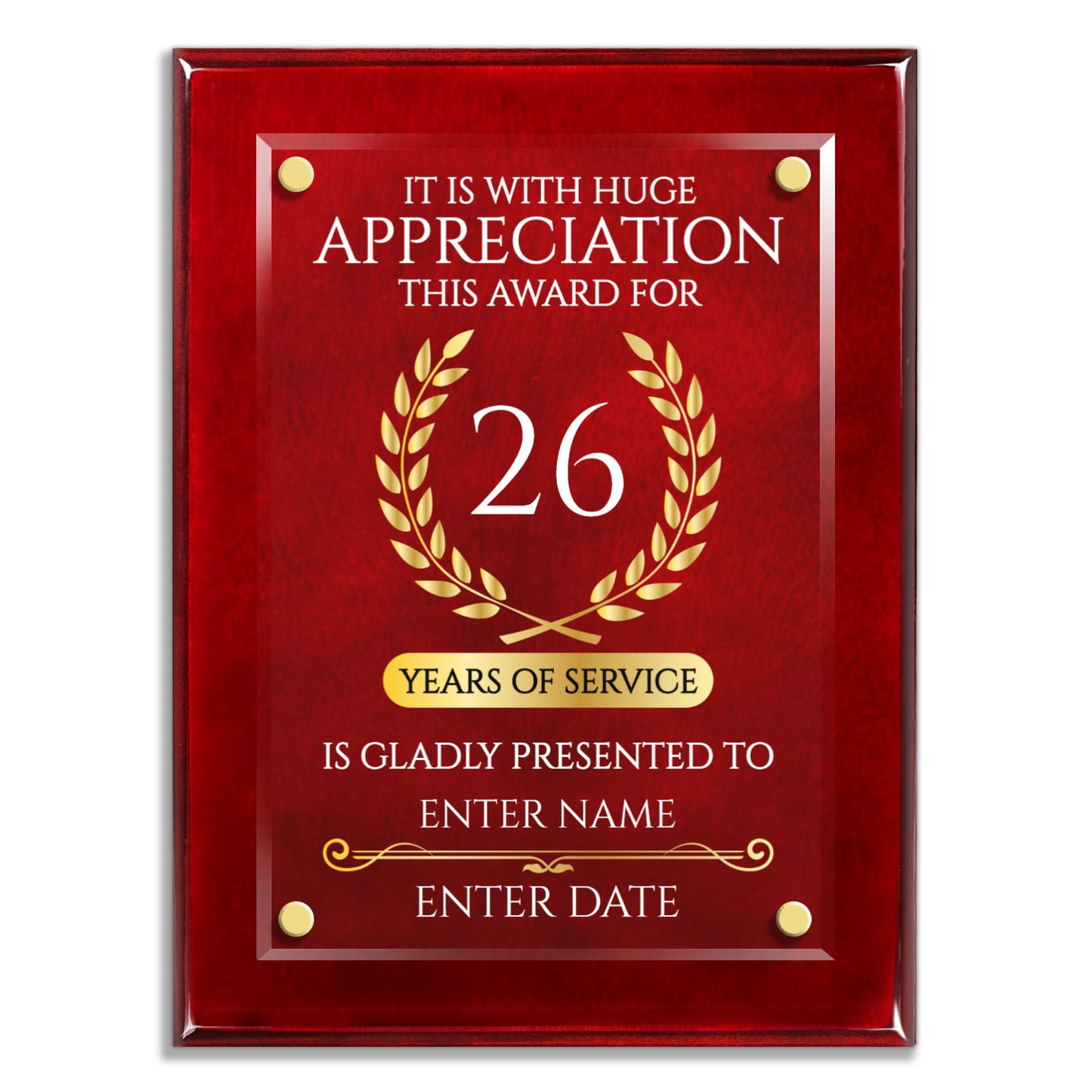 9" x 12" Years Of Service Award 1