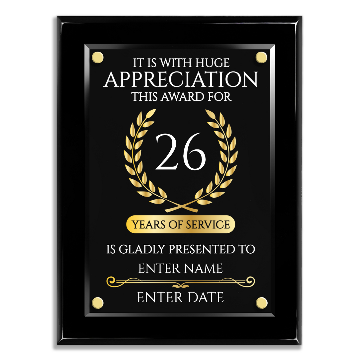 9" x 12" Years Of Service Award 1