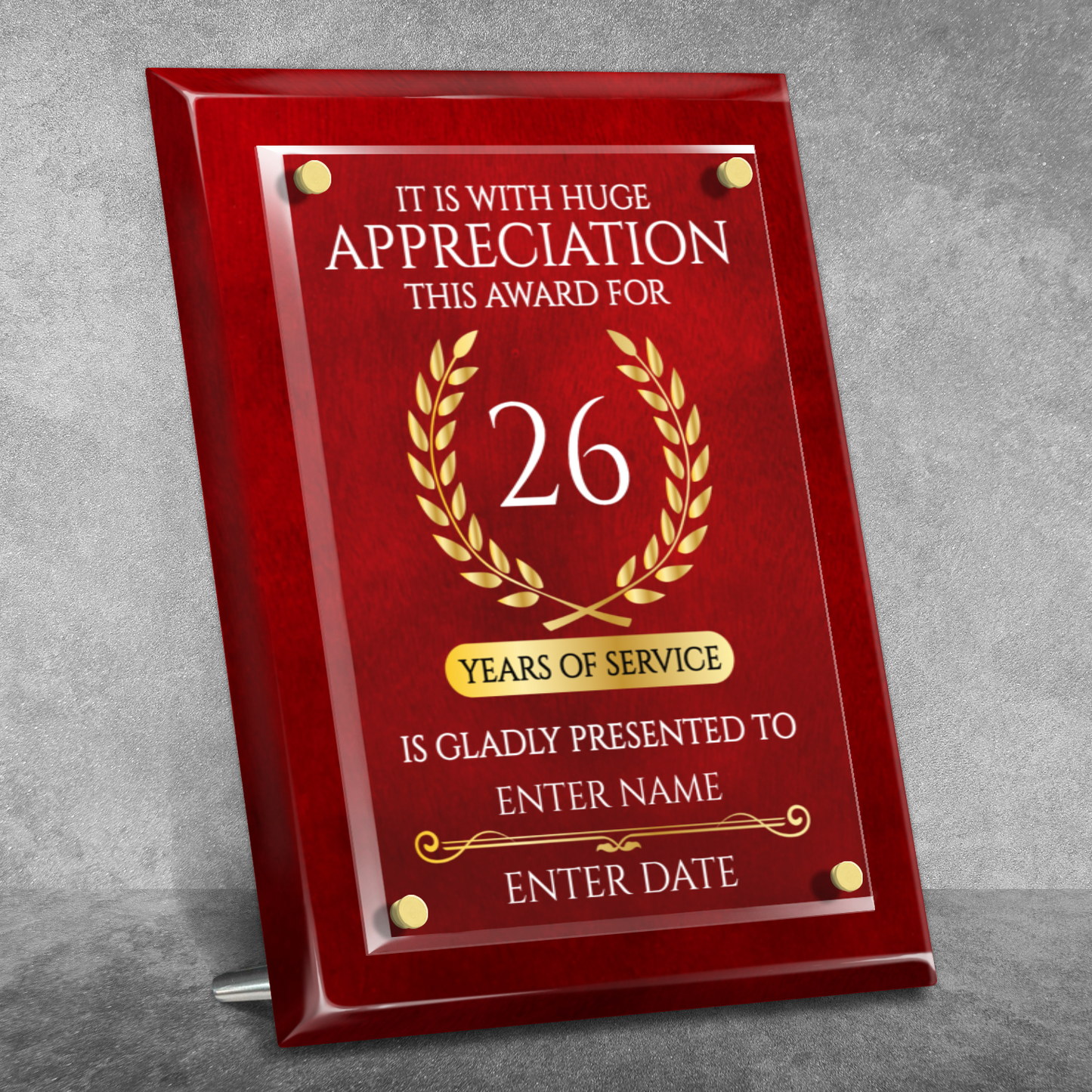 9" x 12" Years Of Service Award 1