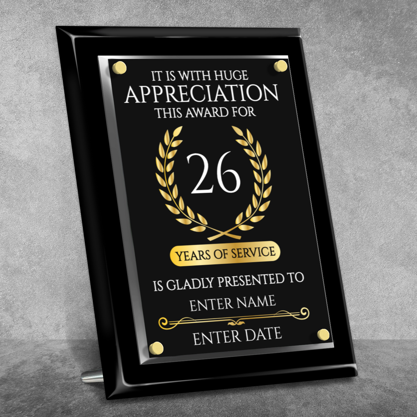 9" x 12" Years Of Service Award 1