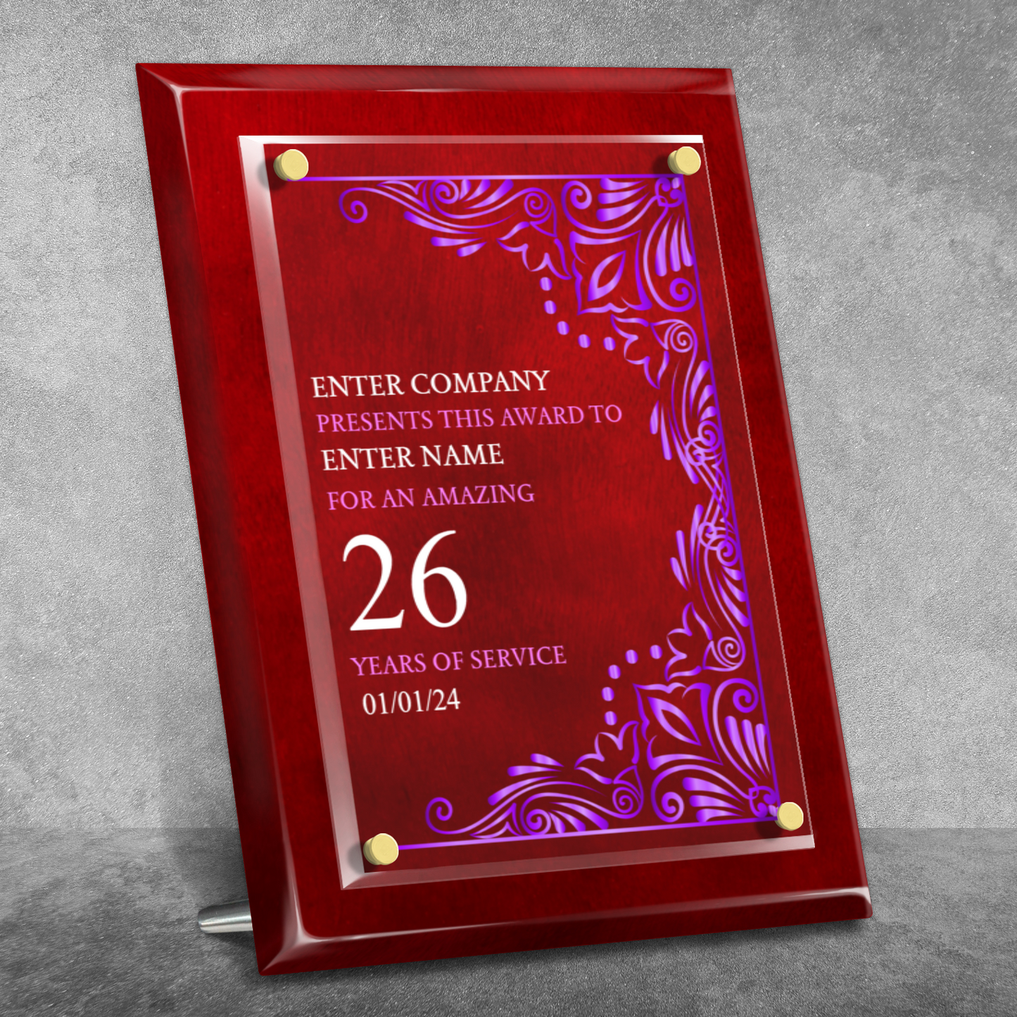 9 x 12 Years Service Award 5