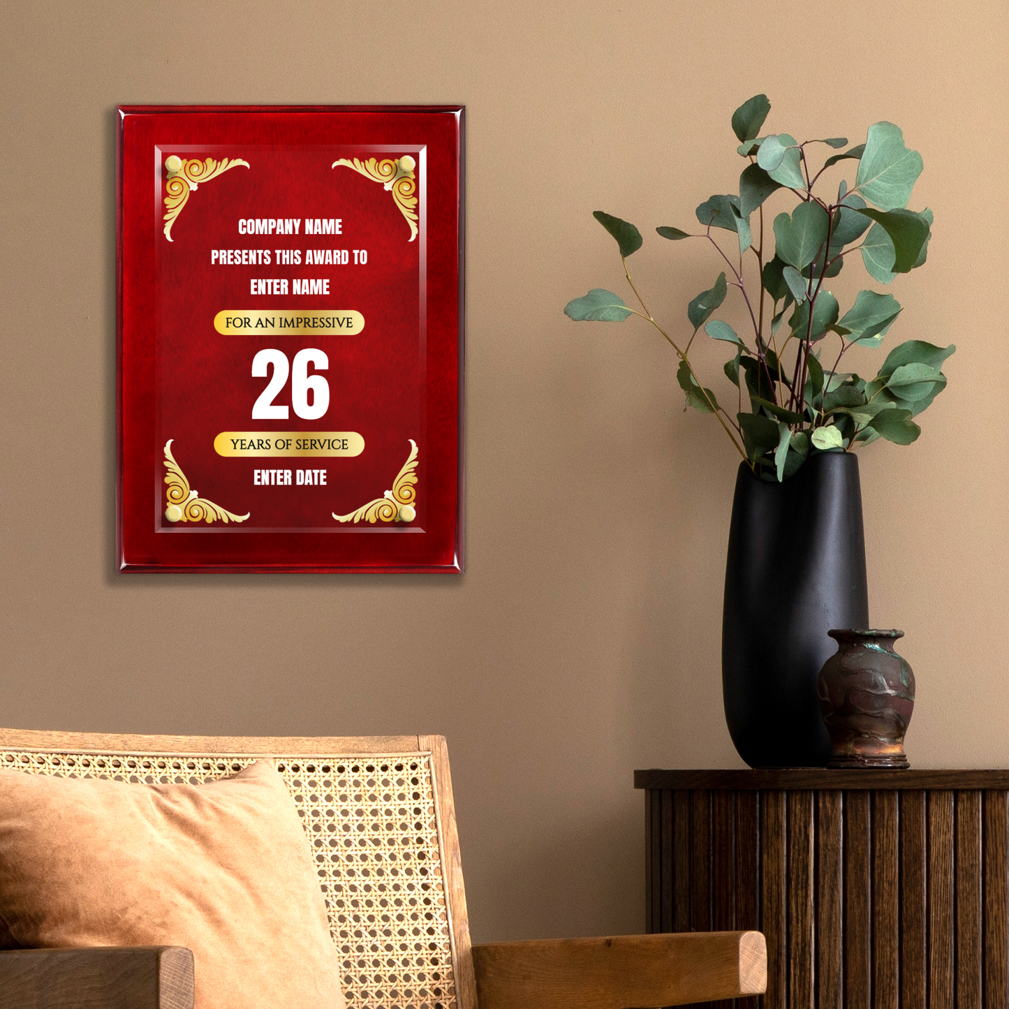 9" x 12" Years Of Service Award 2