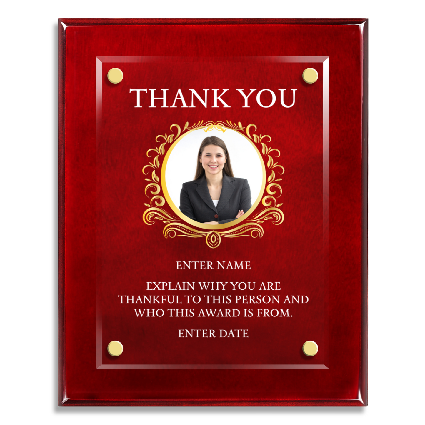 8" x 10" Thank You Award 1