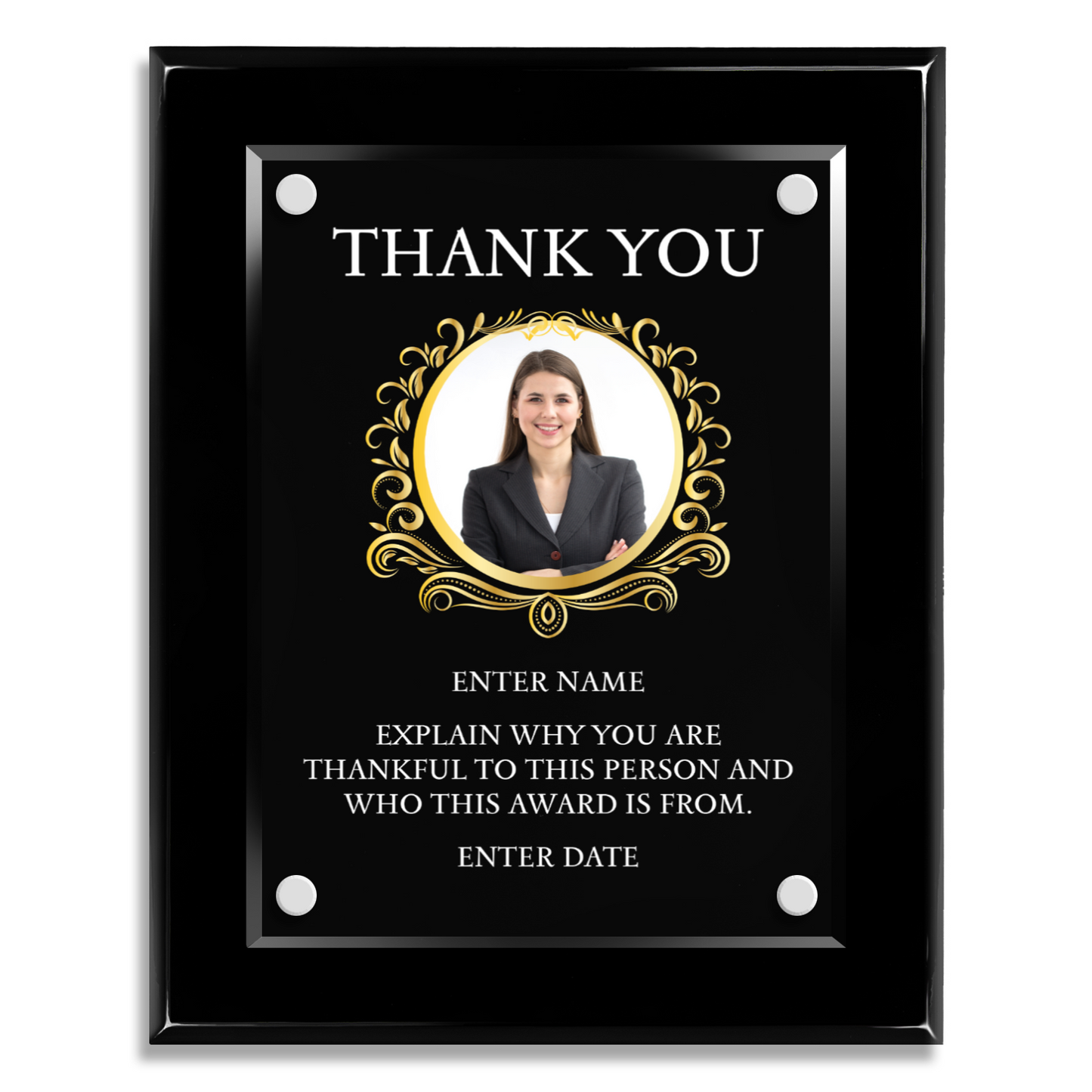 8" x 10" Thank You Award 1