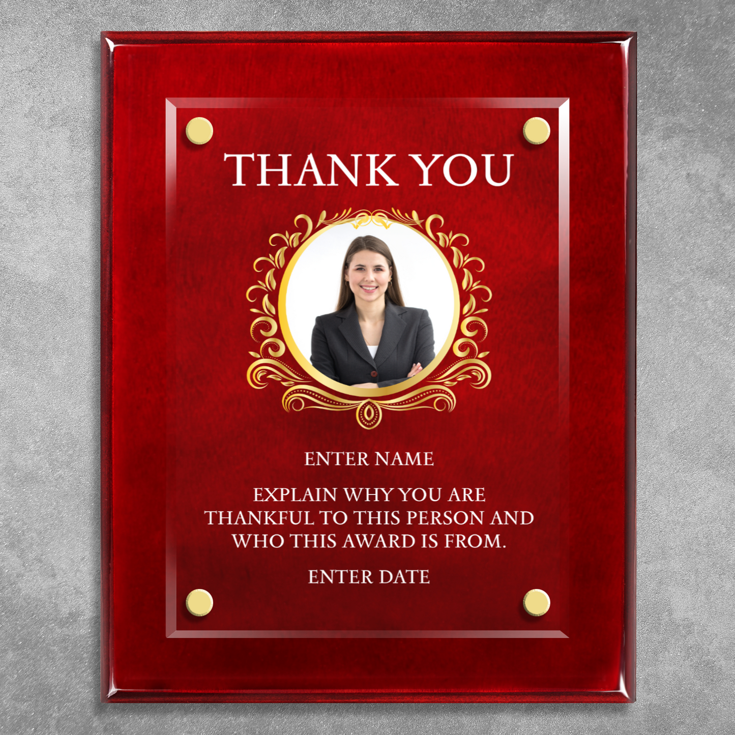 8" x 10" Thank You Award 1