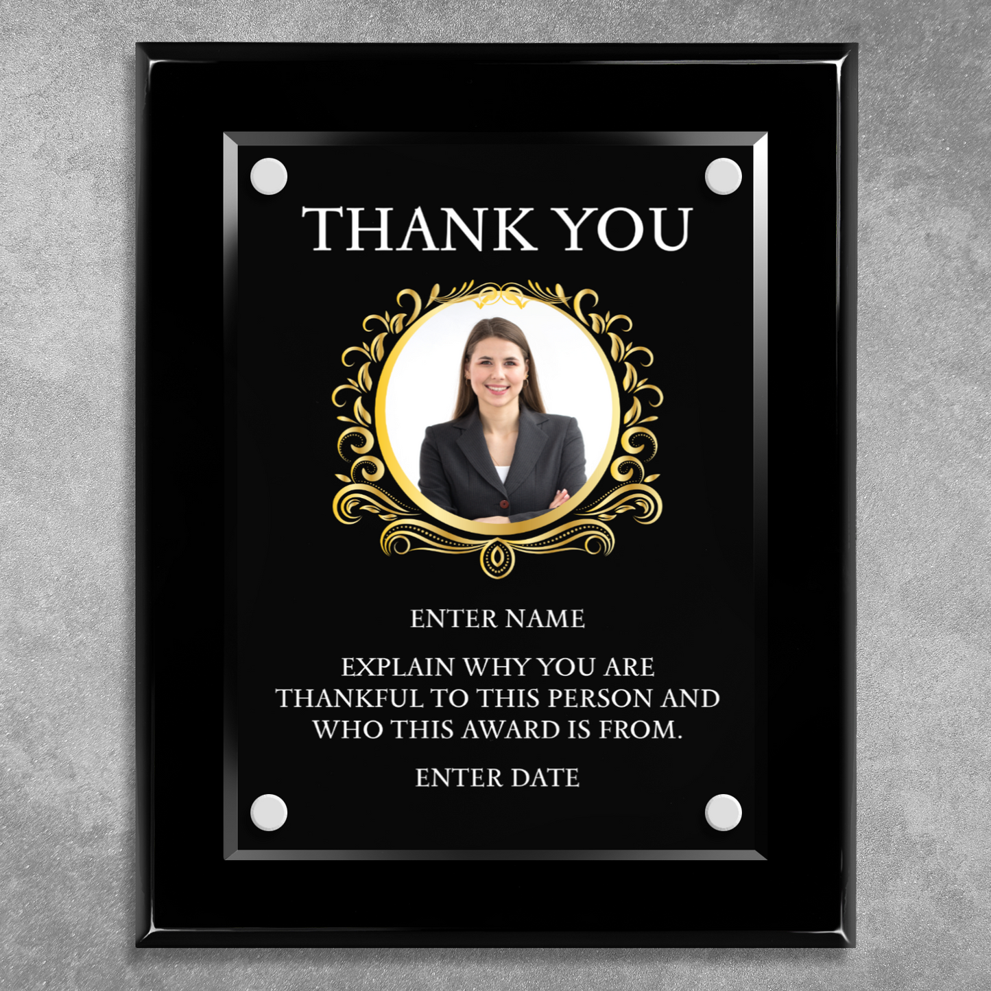 8" x 10" Thank You Award 1
