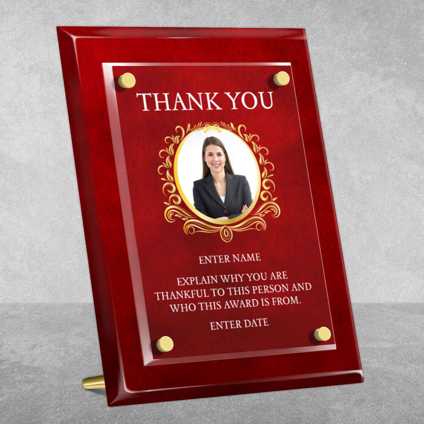 8" x 10" Thank You Award 1