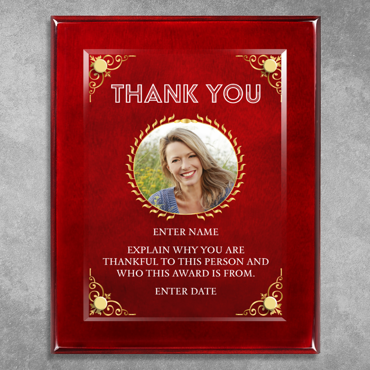 8" x 10" Thank You Award 4