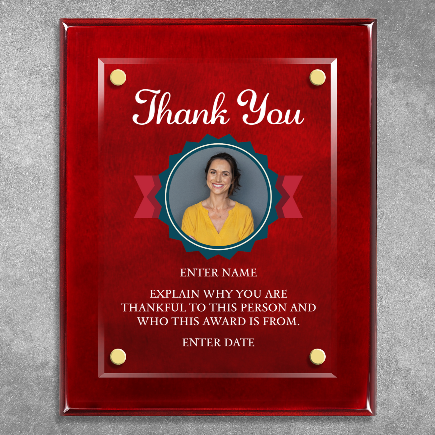 8" x 10" Thank You Award 3