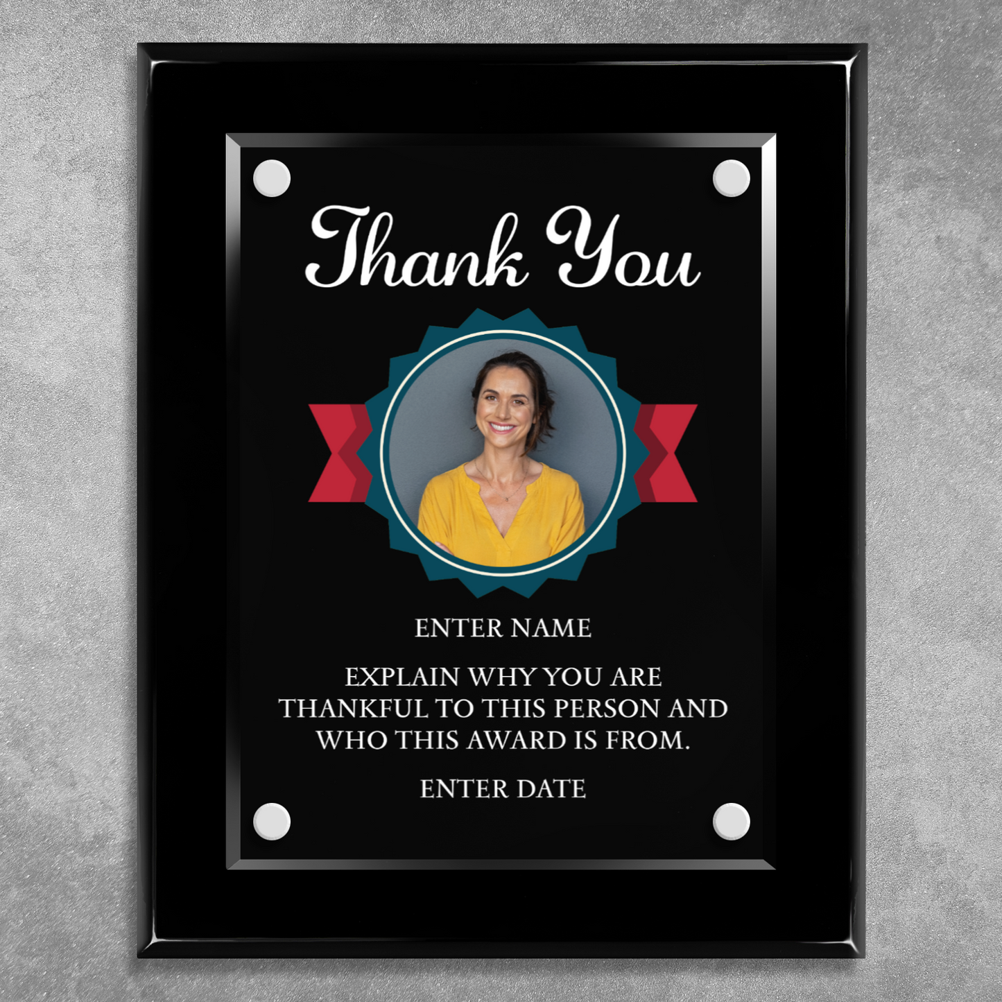 8" x 10" Thank You Award 3