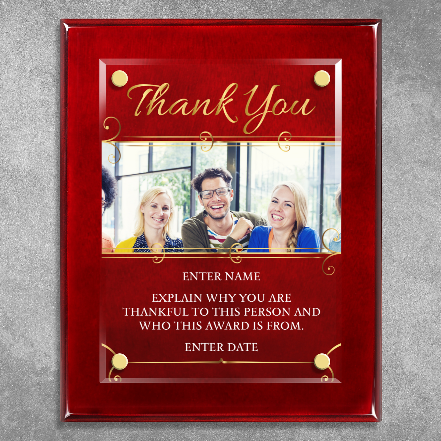8" x 10" Thank You Award 6