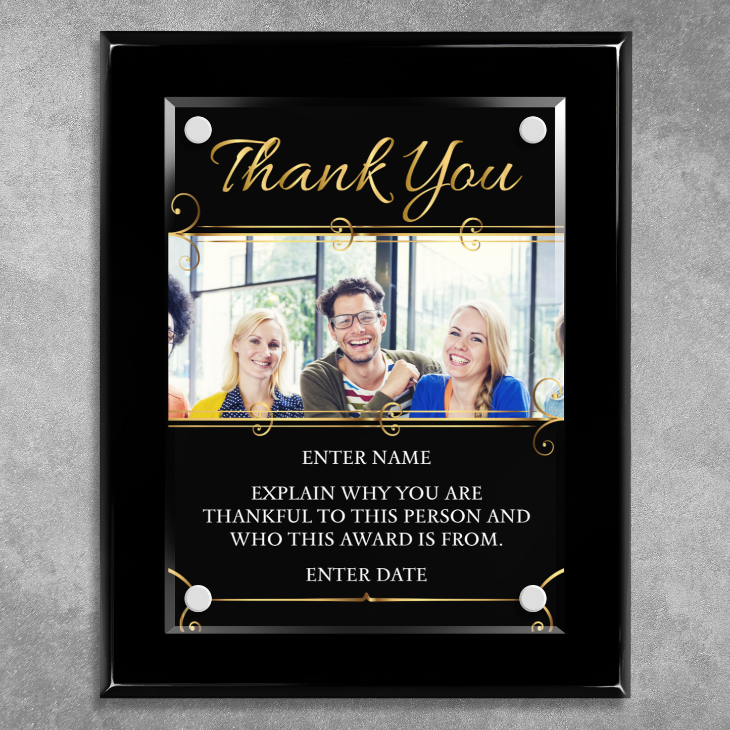 8" x 10" Thank You Award 6