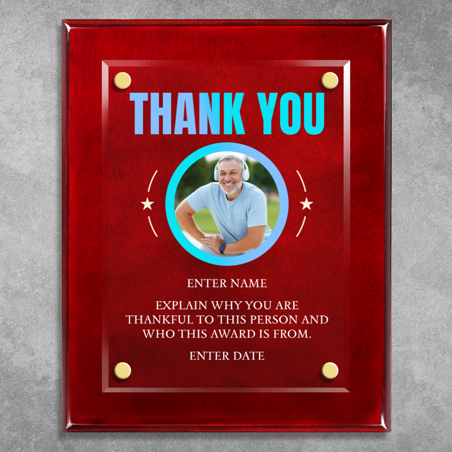 8" x 10" Thank You Award 7