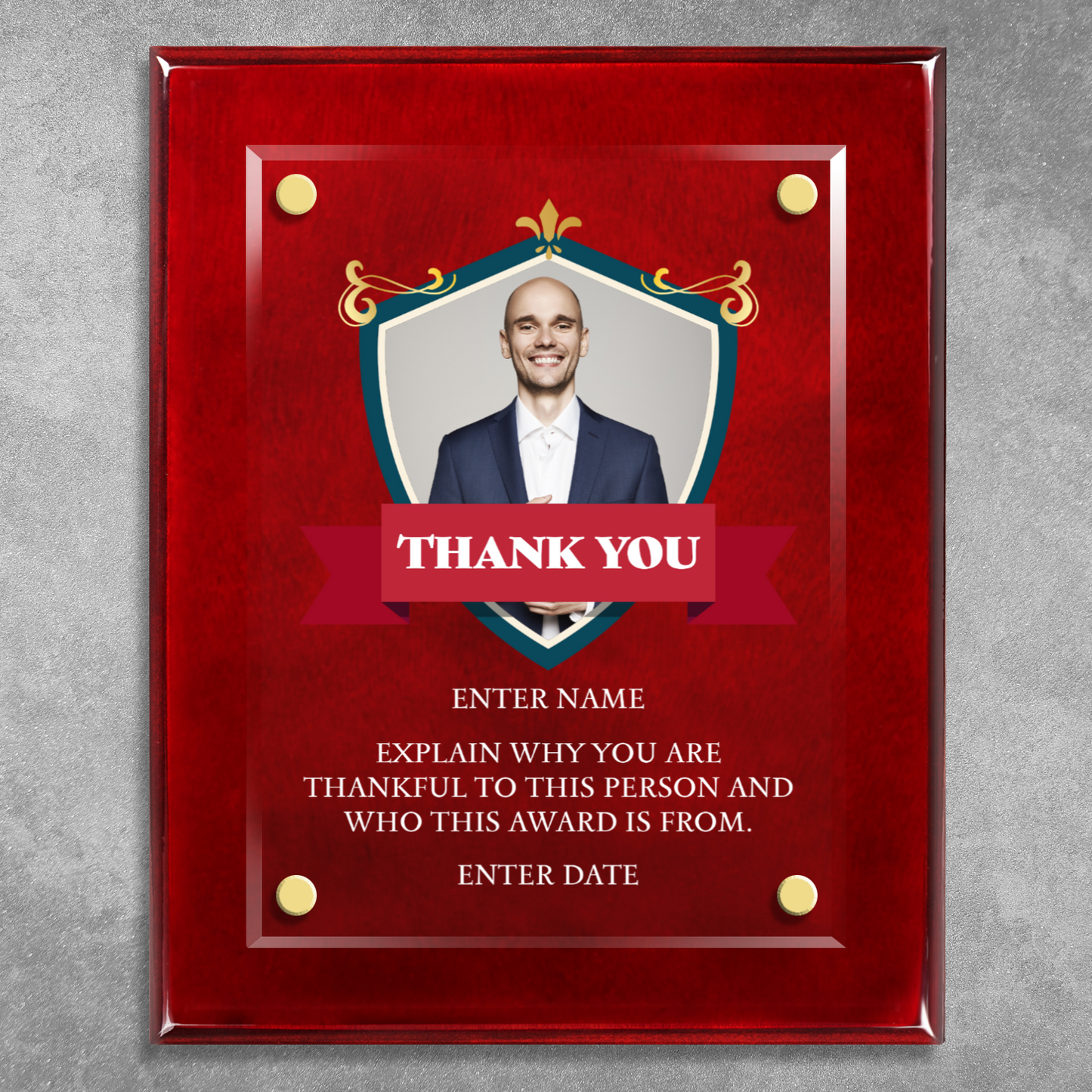 8" x 10" Thank You Award 8