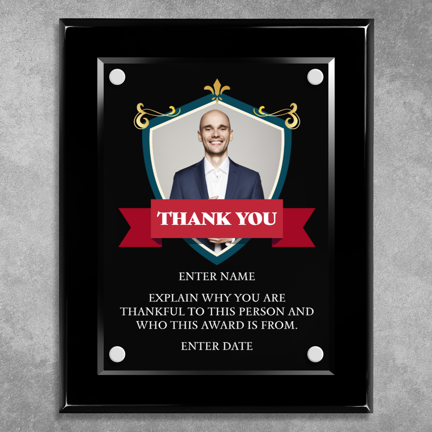 8" x 10" Thank You Award 8