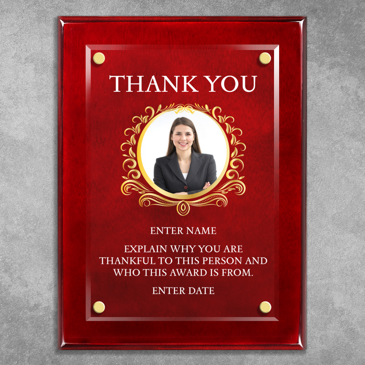 9" x 12" Thank You Award 1