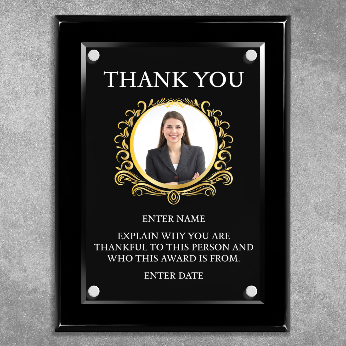 9" x 12" Thank You Award 1