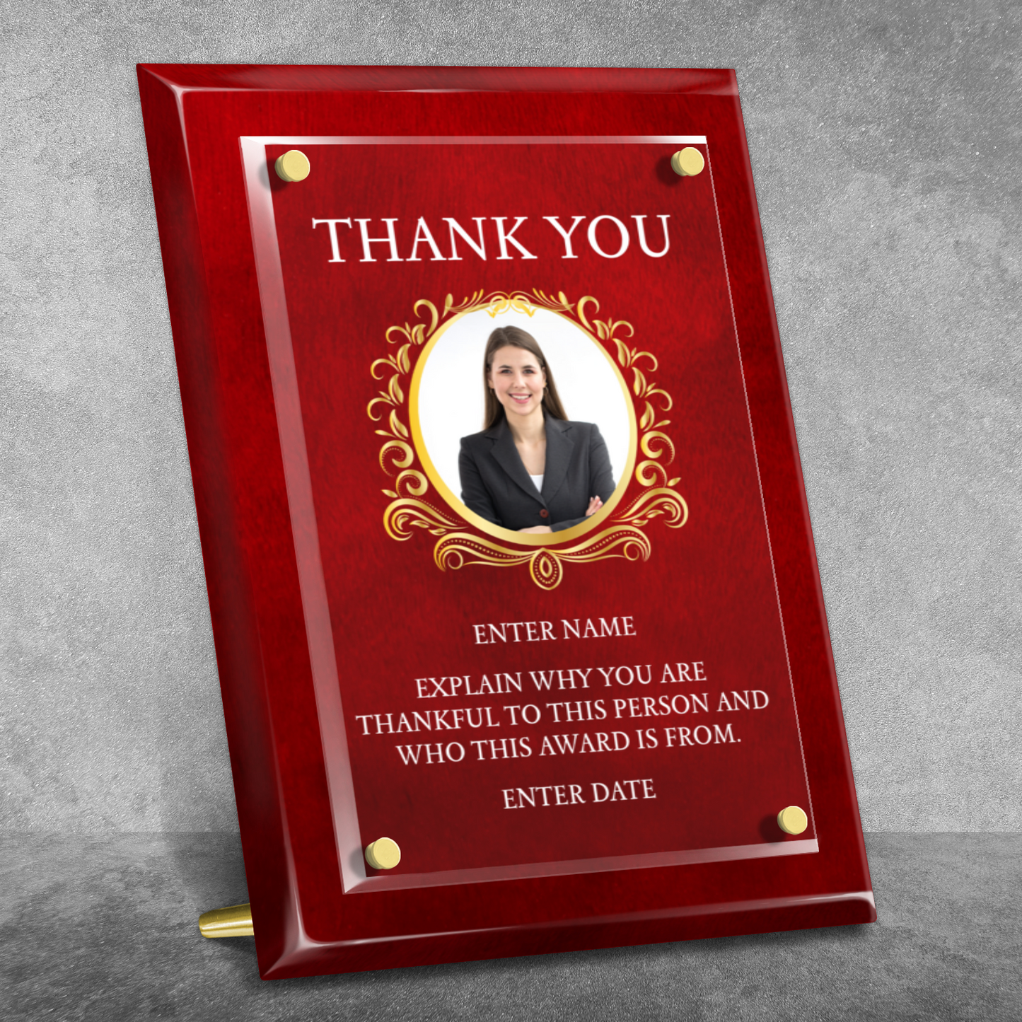 9" x 12" Thank You Award 1