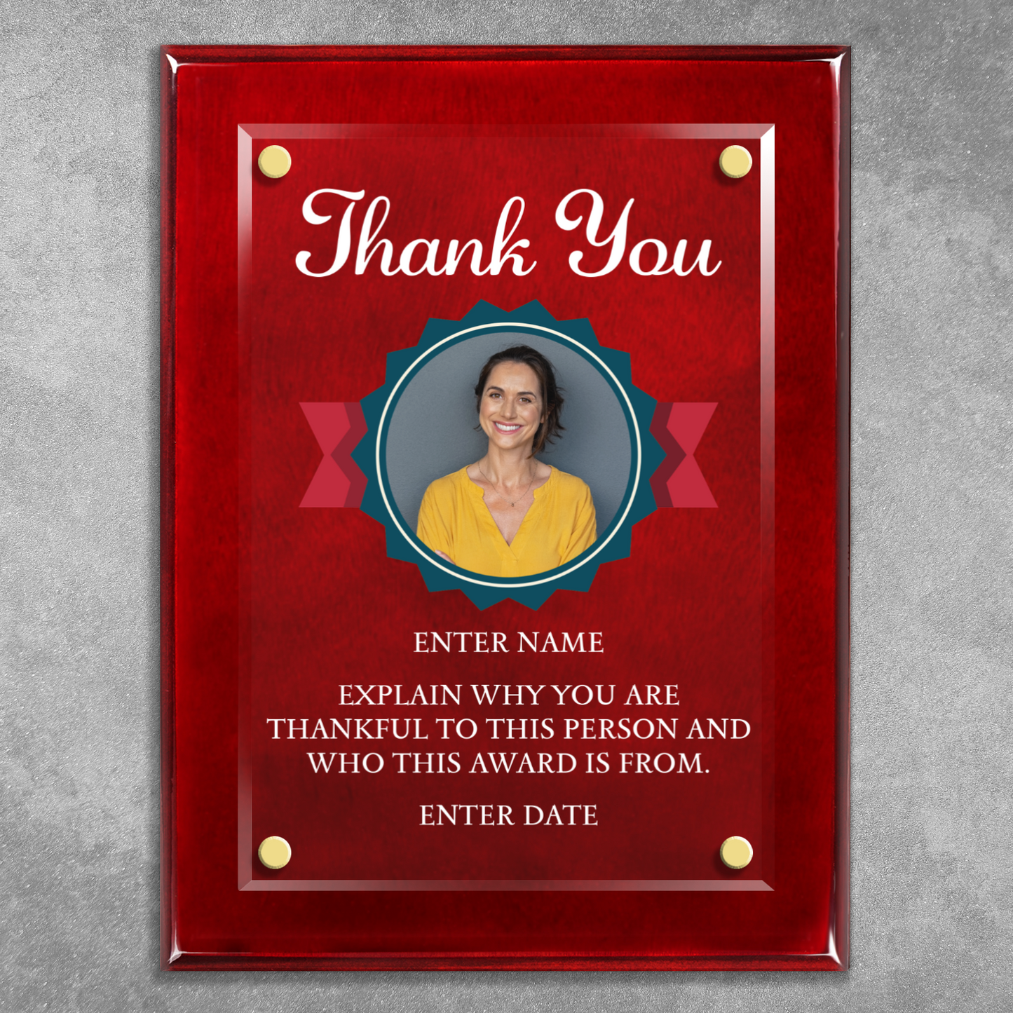 9" x 12" Thank You Award 3