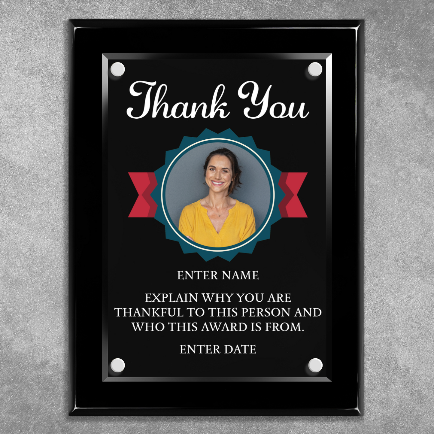 9" x 12" Thank You Award 3